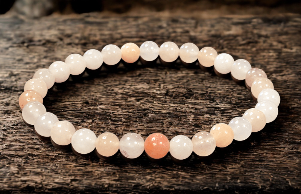 Bracelet en Aventurine Pêche – Perles 6 mm – Certifié par un Laboratoire de Gemmologie