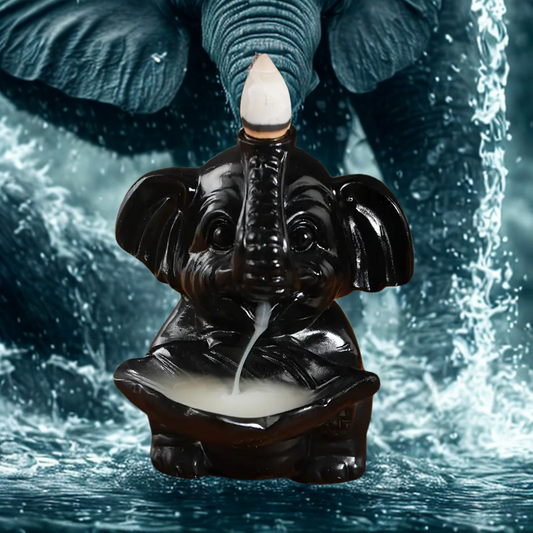 Porte-Encens Cascade Éléphant – Chance & Sérénité