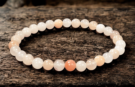 Bracelet en Aventurine Pêche – Perles 6 mm – Certifié par un Laboratoire de Gemmologie