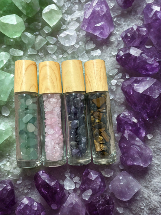 Roll-on Bien-Être en Pierres Naturelles – Amour, Protection, Sérénité & Chance