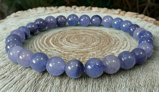 Bracelet en Aventurine Bleue – Perles 6 mm – Certifié par un Laboratoire de Gemmologie