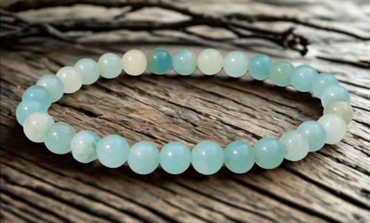 Bracelet en Amazonite du Brésil – Perles 6 mm – Certifié par un Laboratoire de Gemmologie