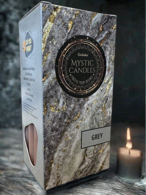 Bougies Énergétiques Goloka Taupe – Rituels Spirituels & Ambiance Apaisante