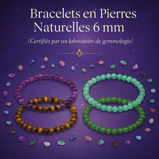 💚 Bracelets en pierres naturelles 6 mm – Pour équilibrer vos énergies, sublimer votre style et révéler votre lumière intérieure. ✨