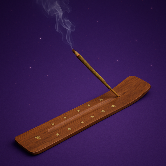 🌿 Porte-Encens en Bois – Fleur de Vie ou Cube de Métatron ✨